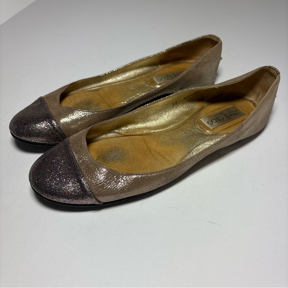 Jimmy Choo Metallic Flats - Picture 3 of 12
